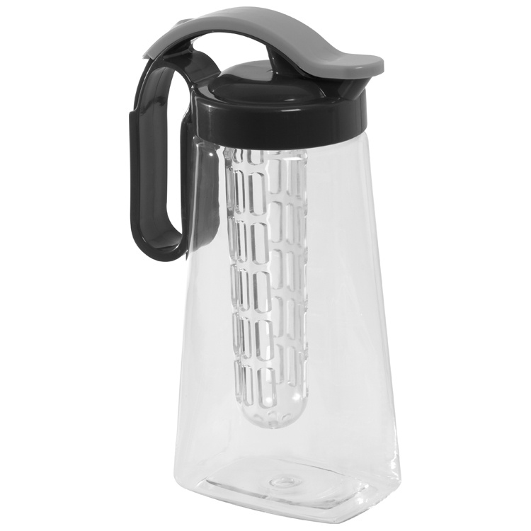 Logotrade promotional item picture of: Large infuser water bottle, 1800 ml, dark grey