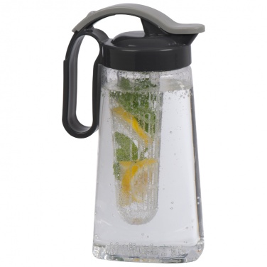 Logo trade promotional item photo of: Large infuser water bottle, 1800 ml, dark grey