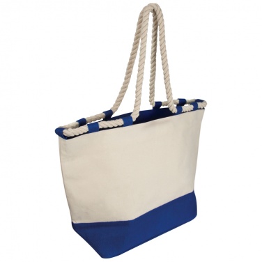 Logotrade advertising product image of: Beach bag with drawstring, blue/natural white