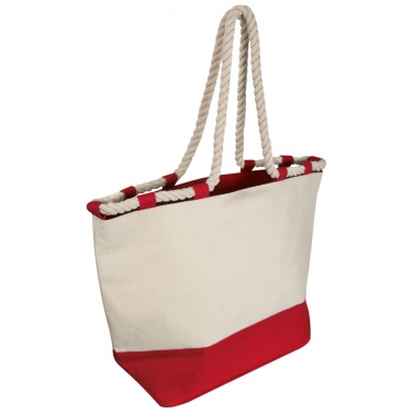 Logo trade promotional gifts picture of: Beach bag with drawstring, red/natural white