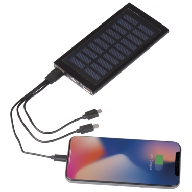 Logotrade business gift image of: Solar powerbank - 8000 mAh, black