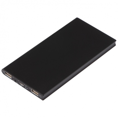 Logo trade promotional products image of: Solar powerbank - 8000 mAh, black