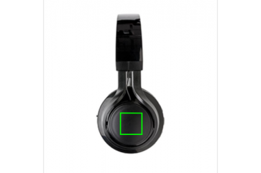 Logo trade business gifts image of: Wireless light up logo headphone, black