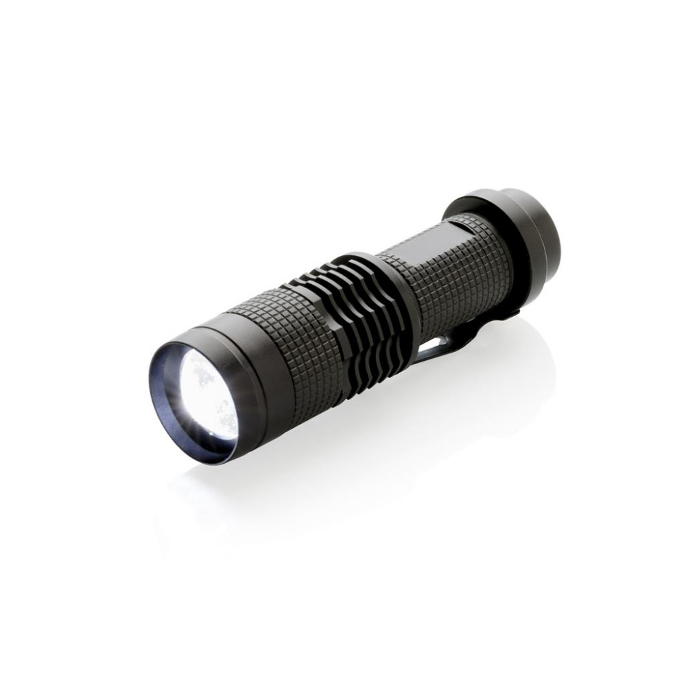 Logo trade advertising products image of: 3W pocket CREE torch, black