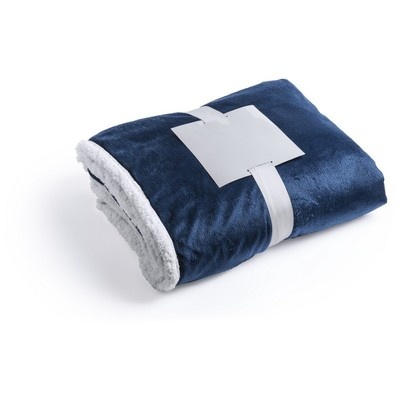 Logotrade corporate gift picture of: Blanket fleece, navy/white