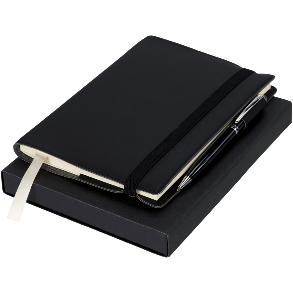 Logotrade promotional merchandise photo of: Notebook with Pen Gift Set, black