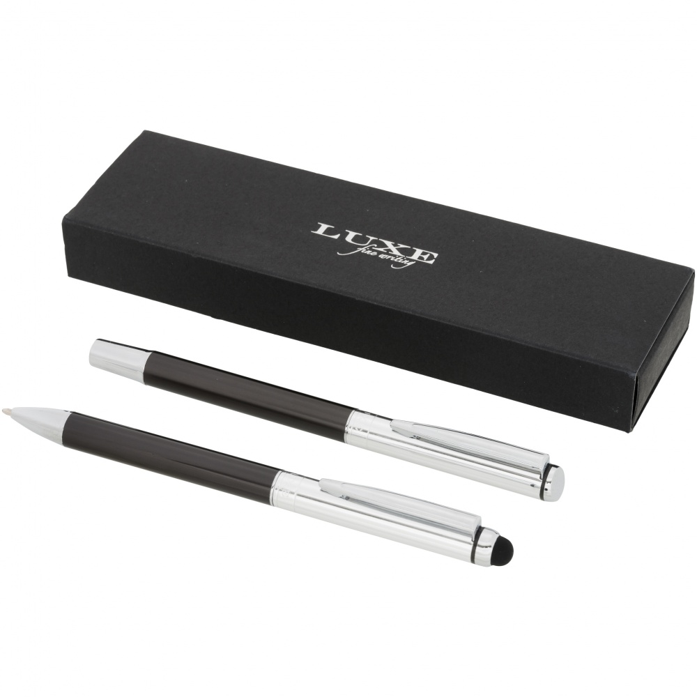 Logotrade promotional merchandise photo of: Vincenzo duo pen set, black