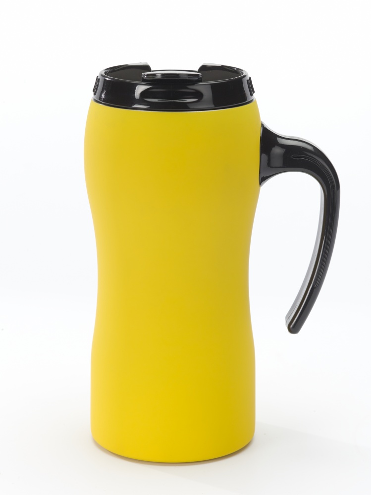 Logo trade advertising products image of: THERMAL MUG COLORISSIMO, 500 ml, yellow