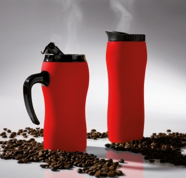 Logo trade promotional giveaways image of: THERMAL MUG COLORISSIMO, 500 ml, red