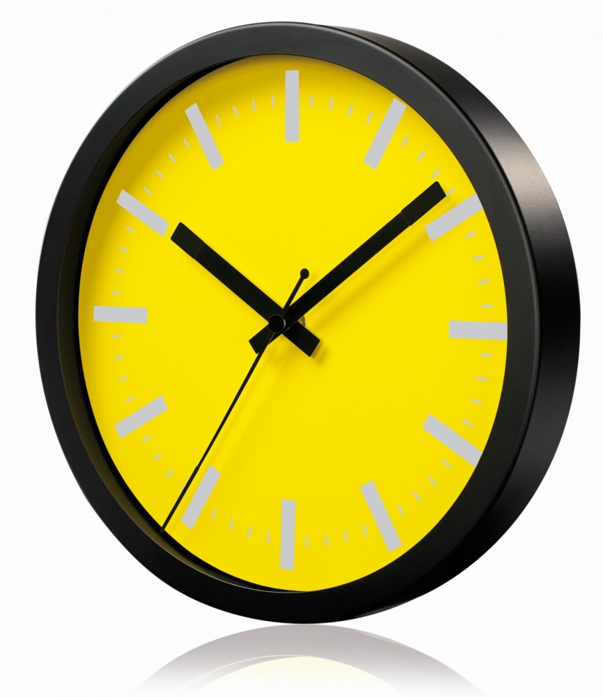 Logo trade promotional giveaways picture of: WALL CLOCK SAINT-TROPEZ, yellow