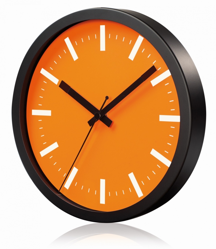 Logo trade advertising product photo of: WALL CLOCK SAINT-TROPEZ, orange