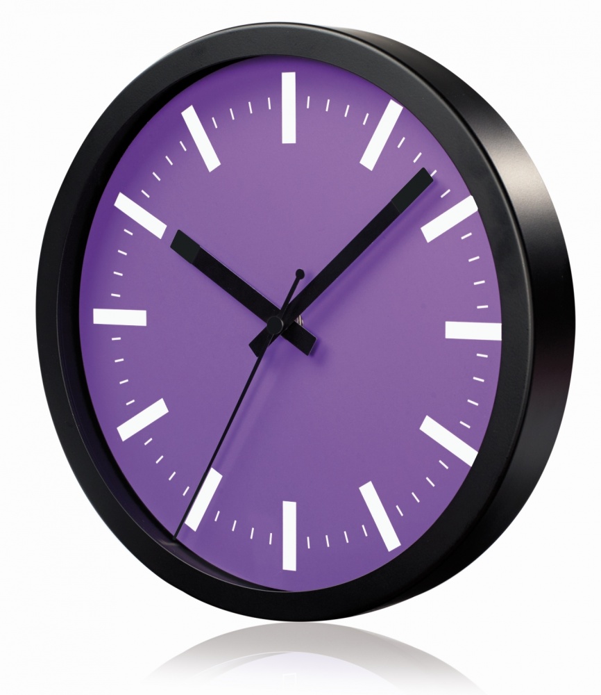 Logotrade promotional merchandise picture of: WALL CLOCK SAINT-TROPEZ, purple