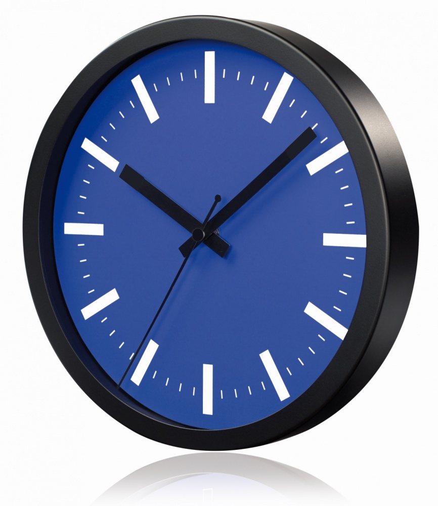 Logo trade advertising product photo of: WALL CLOCK SAINT-TROPEZ, blue