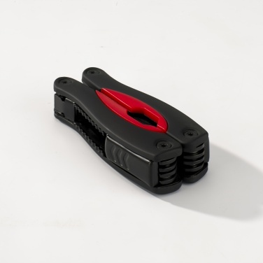 Logo trade promotional giveaway photo of: LARGE MULTITOOL RUBBY, red