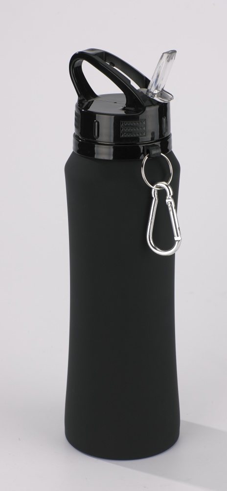 Logo trade promotional gift photo of: Water bottle Colorissimo, 700 ml, black