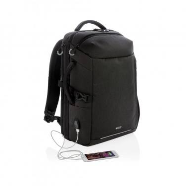 Logotrade promotional items photo of: Swiss Peak XXL weekend travel backpack with RFID and USB, black