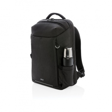 Logo trade promotional giveaways image of: Swiss Peak XXL weekend travel backpack with RFID and USB, black