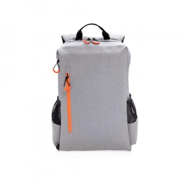 Logo trade promotional product photo of: Lima 15" RFID & USB laptop backpack, grey