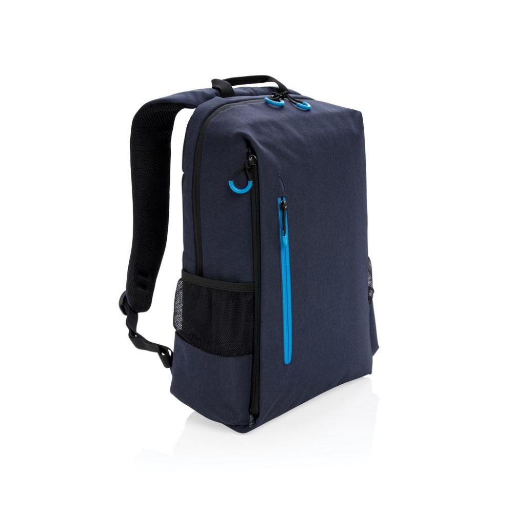 Logotrade business gift image of: Lima 15" RFID & USB laptop backpack, navy