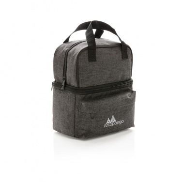 Logo trade promotional items image of: Cooler bag with 2 insulated compartments, anthracite