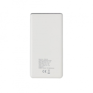 Logo trade promotional merchandise picture of: Ultra fast 5.000 mAh powerbank, white