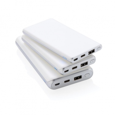 Logo trade promotional gifts image of: Ultra fast 5.000 mAh powerbank, white