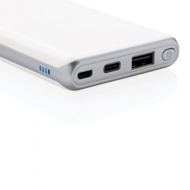 Logotrade promotional merchandise image of: Ultra fast 10.000 mAh powerbank with PD, white