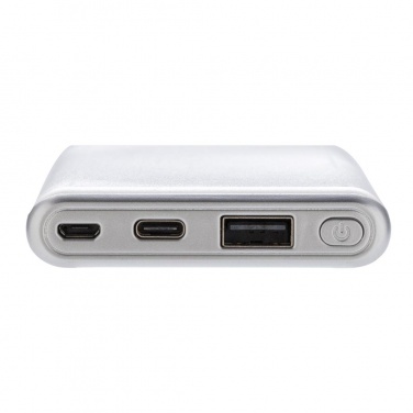 Logo trade advertising products picture of: Ultra fast 10.000 mAh powerbank with PD, white