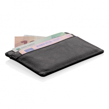 Logo trade promotional item photo of: Swiss Peak RFID anti-skimming card holder, black