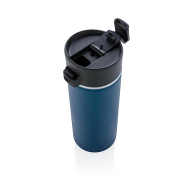 Logo trade promotional merchandise photo of: Bogota vacuum coffee mug with ceramic coating, blue