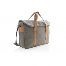 Canvas laptop bag PVC free, grey