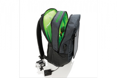 Logotrade promotional item image of: Swiss Peak eclipse solar backpack, black