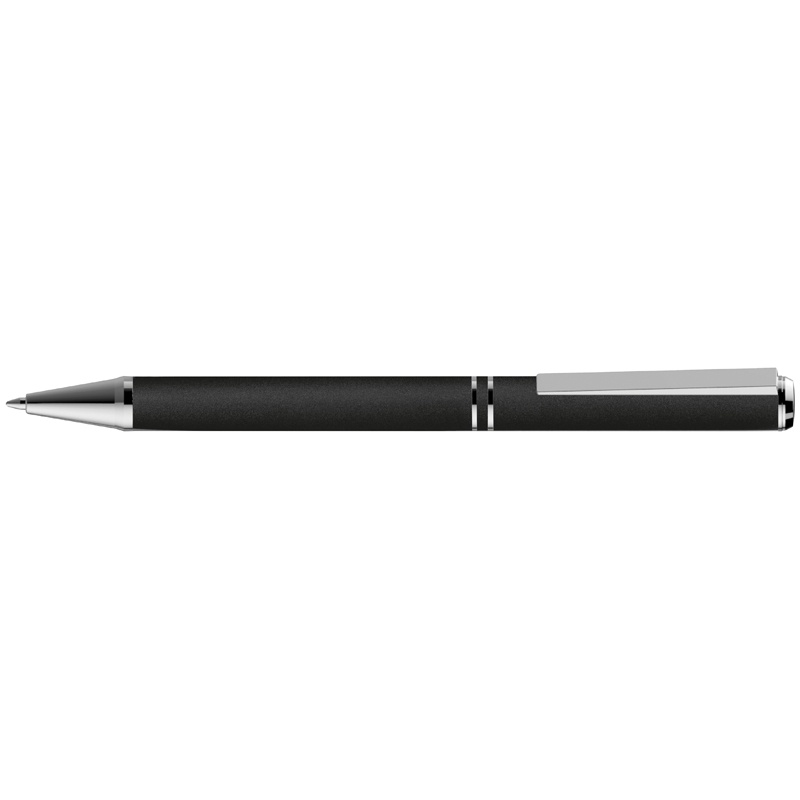 Logotrade promotional product image of: Metal ballpen with zig-zag clip, black