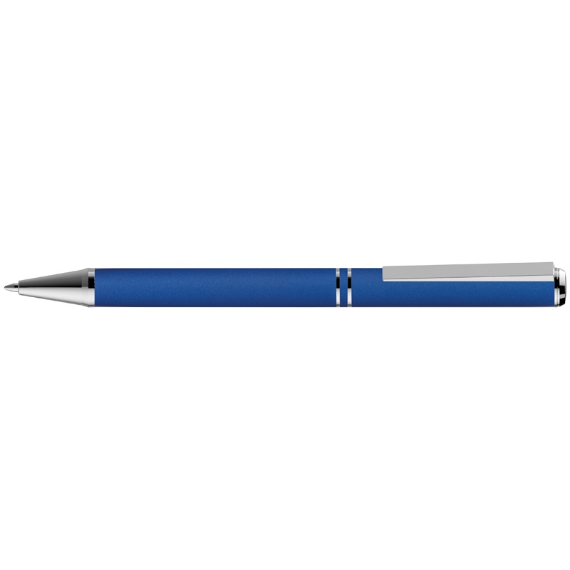 Logotrade promotional item picture of: Metal ballpen with zig-zag clip, blue