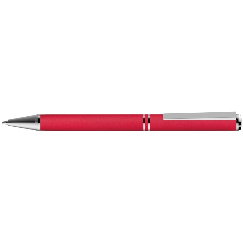 Logotrade advertising product picture of: Metal ballpen with zig-zag clip, red