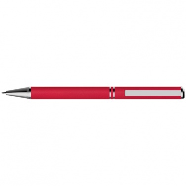 Logotrade promotional product image of: Metal ballpen with zig-zag clip, red