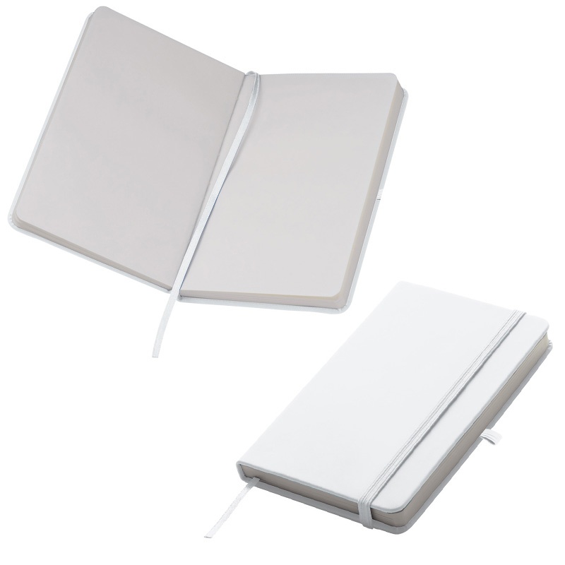 Logotrade corporate gift picture of: Notebook A6 Lübeck, white