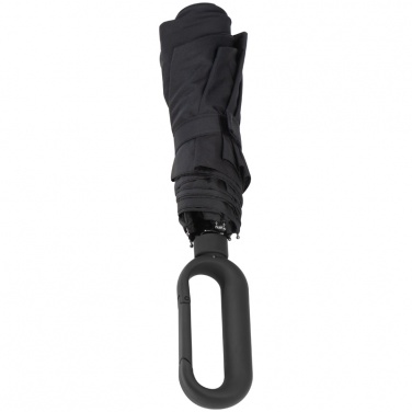 Logotrade advertising product picture of: Automatic pocket umbrella with carabiner handle, Black