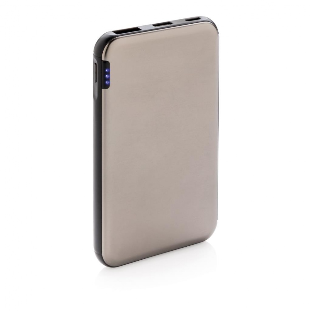 Logotrade business gift image of: Pocket-size 5.000 mAh powerbank, grey