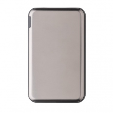 Logo trade promotional gifts image of: Pocket-size 5.000 mAh powerbank, grey