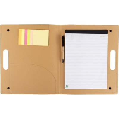 Logo trade promotional merchandise photo of: Conference folder, notebook A4, ball pen, sticky notes, beige