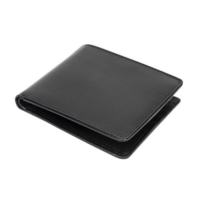 Logo trade promotional giveaway photo of: Mauro Conti leather wallet, RFID protection, black