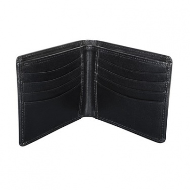 Logotrade promotional product picture of: Mauro Conti leather wallet, RFID protection, black