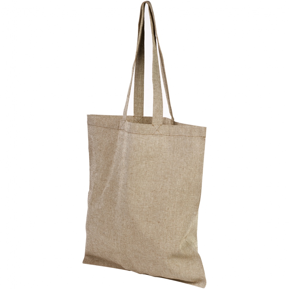 Logotrade promotional gift picture of: Pheebs recycled cotton tote bag, beige