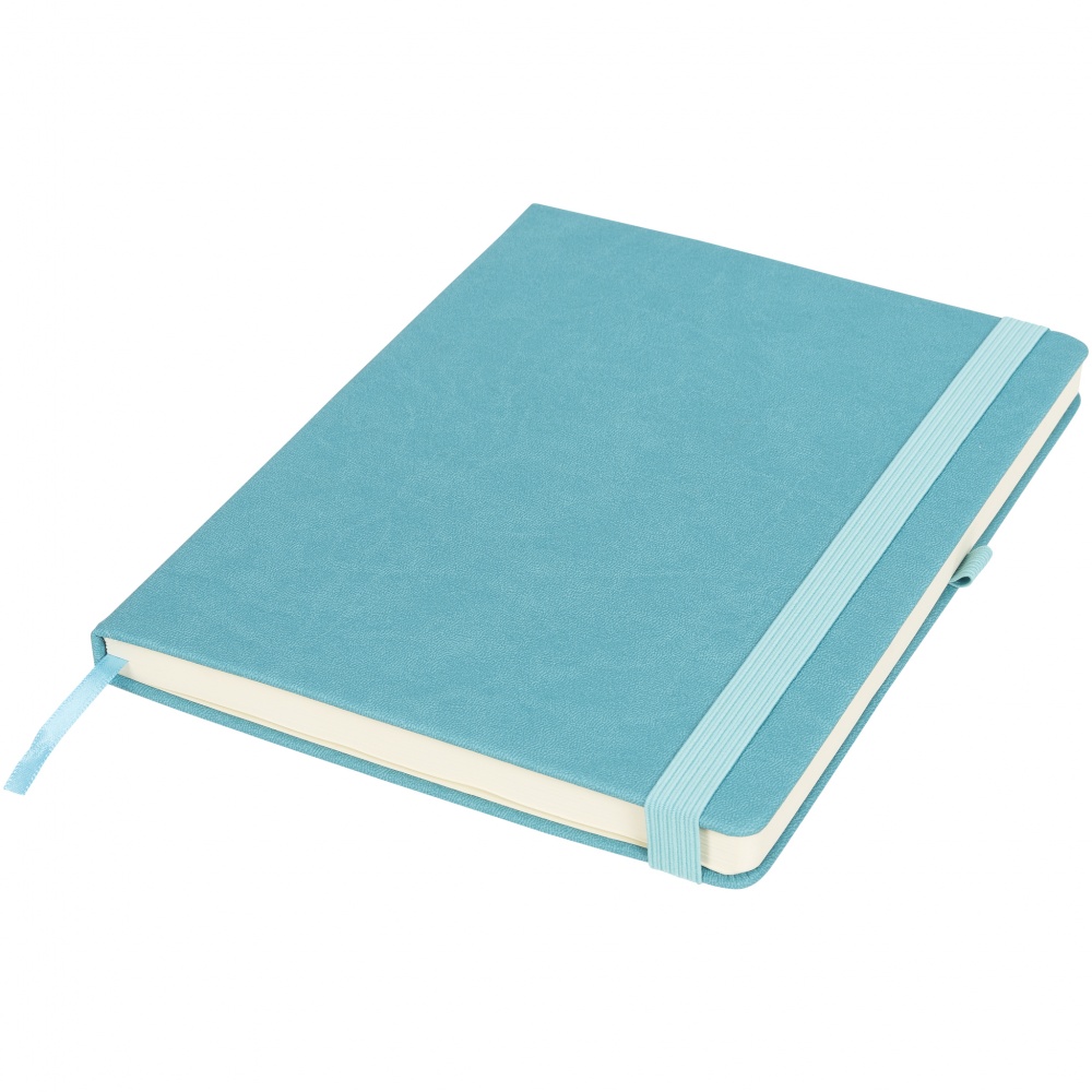 Logotrade promotional merchandise image of: Rivista notebook large, aqua blue