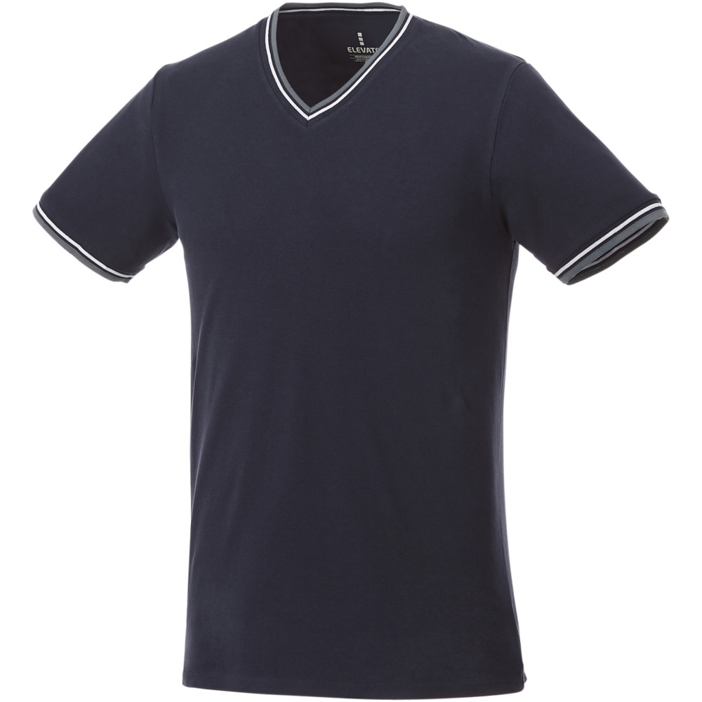 Logotrade promotional merchandise picture of: Elbert short sleeve men's pique t-shirt, dark blue