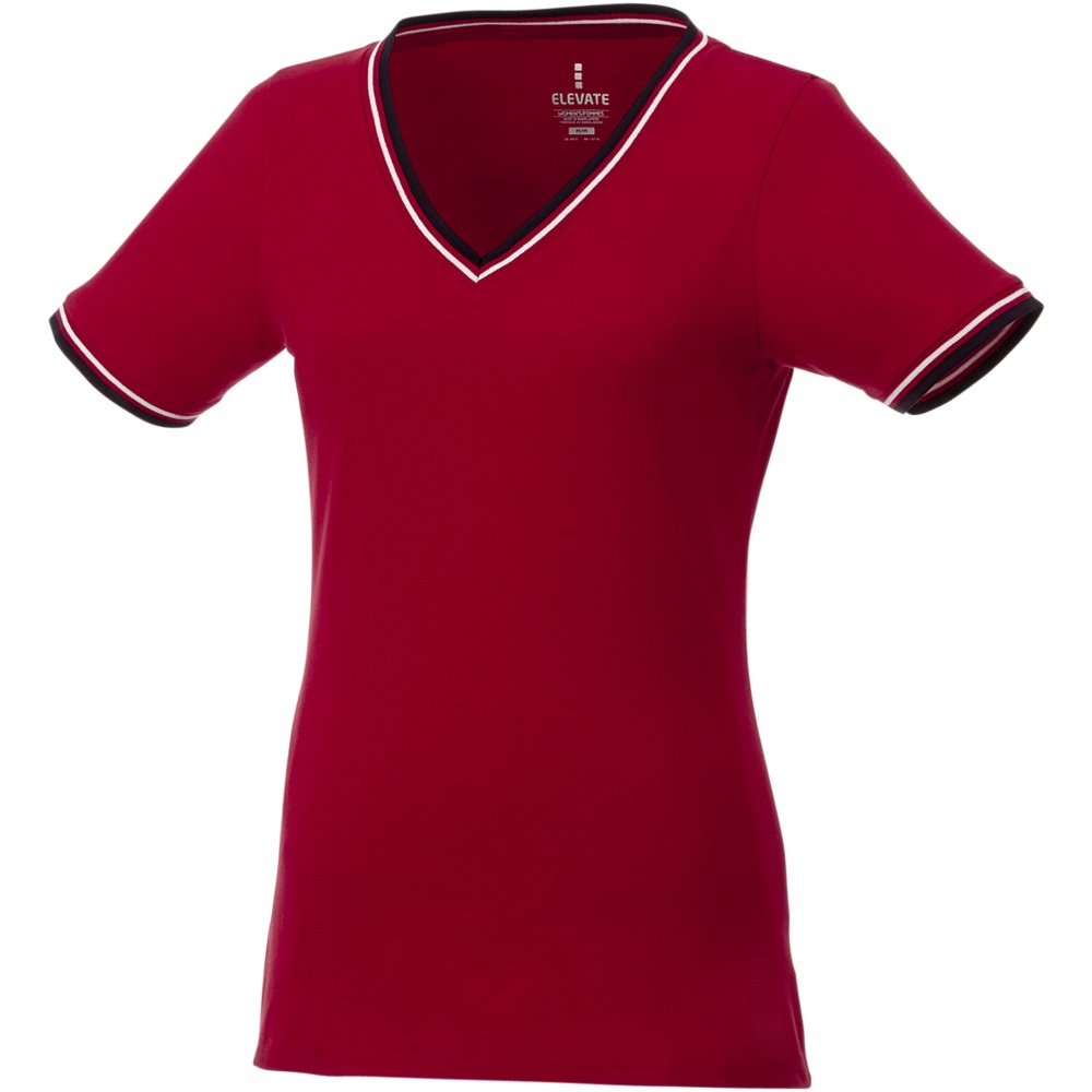 Logo trade advertising product photo of: Elbert short sleeve women's pique t-shirt, red