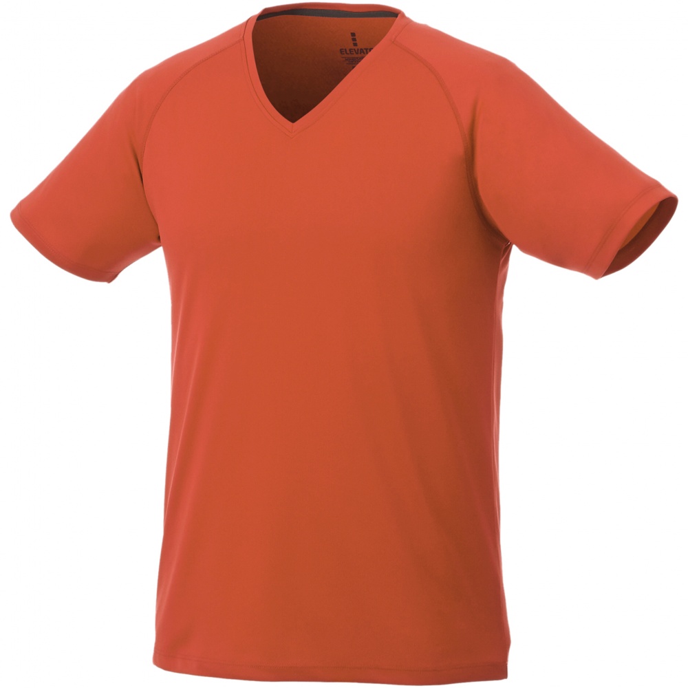 Logotrade advertising product picture of: Amery men's cool fit v-neck shirt, oranssi