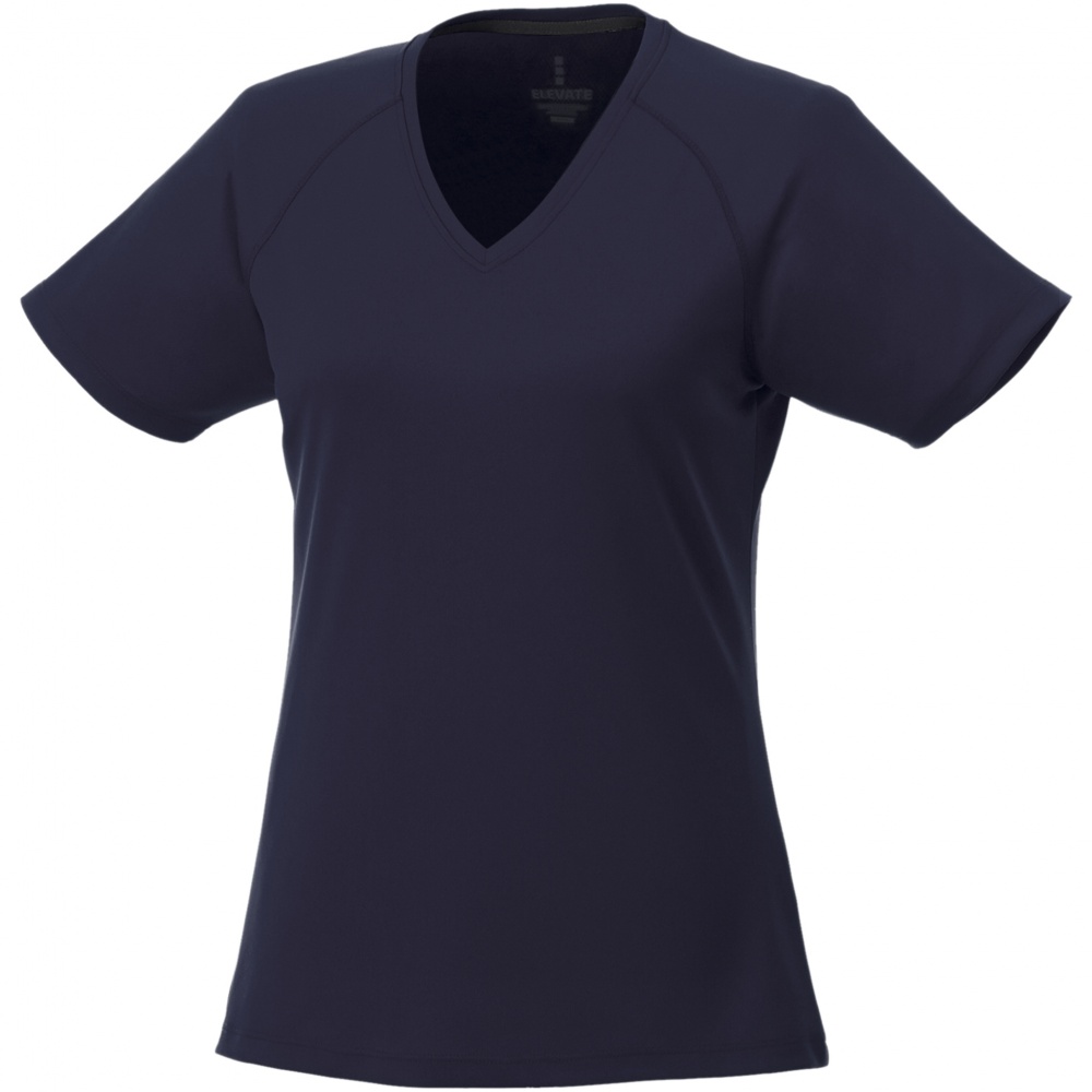 Logotrade advertising product image of: Amery women's cool fit v-neck shirt, navy blue