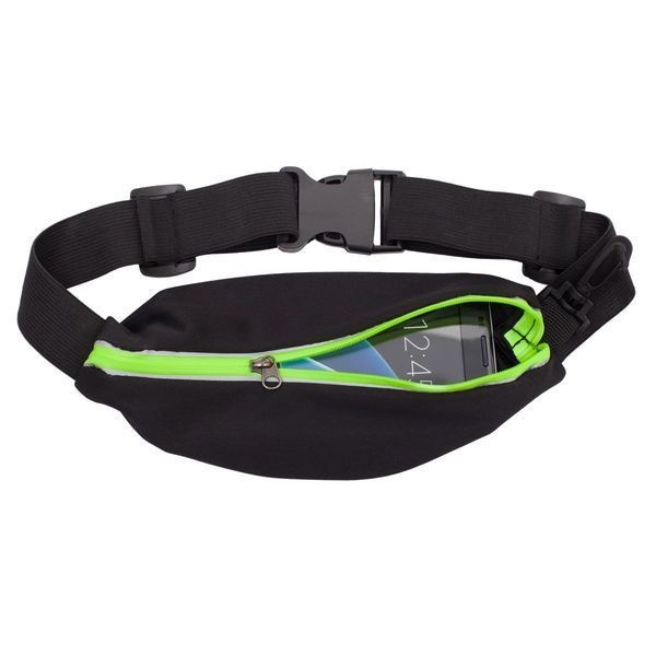 Logo trade advertising product photo of: Ease sports waist bag, black/light green